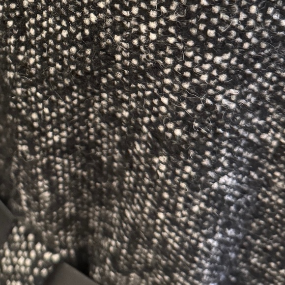 DANA BUCHMAN TWEED WOOL COAT | LEATHER BELTED | TRENCH | WINTER CREW JACKET - Picture 11 of 11